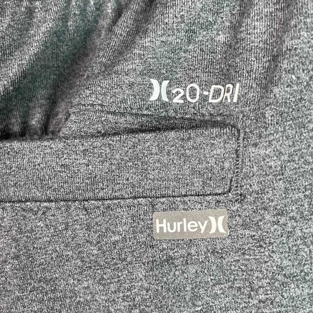 Hurley Jogger Pants Mens Large Gray Heather Athletic Sweatpants Stretch Running